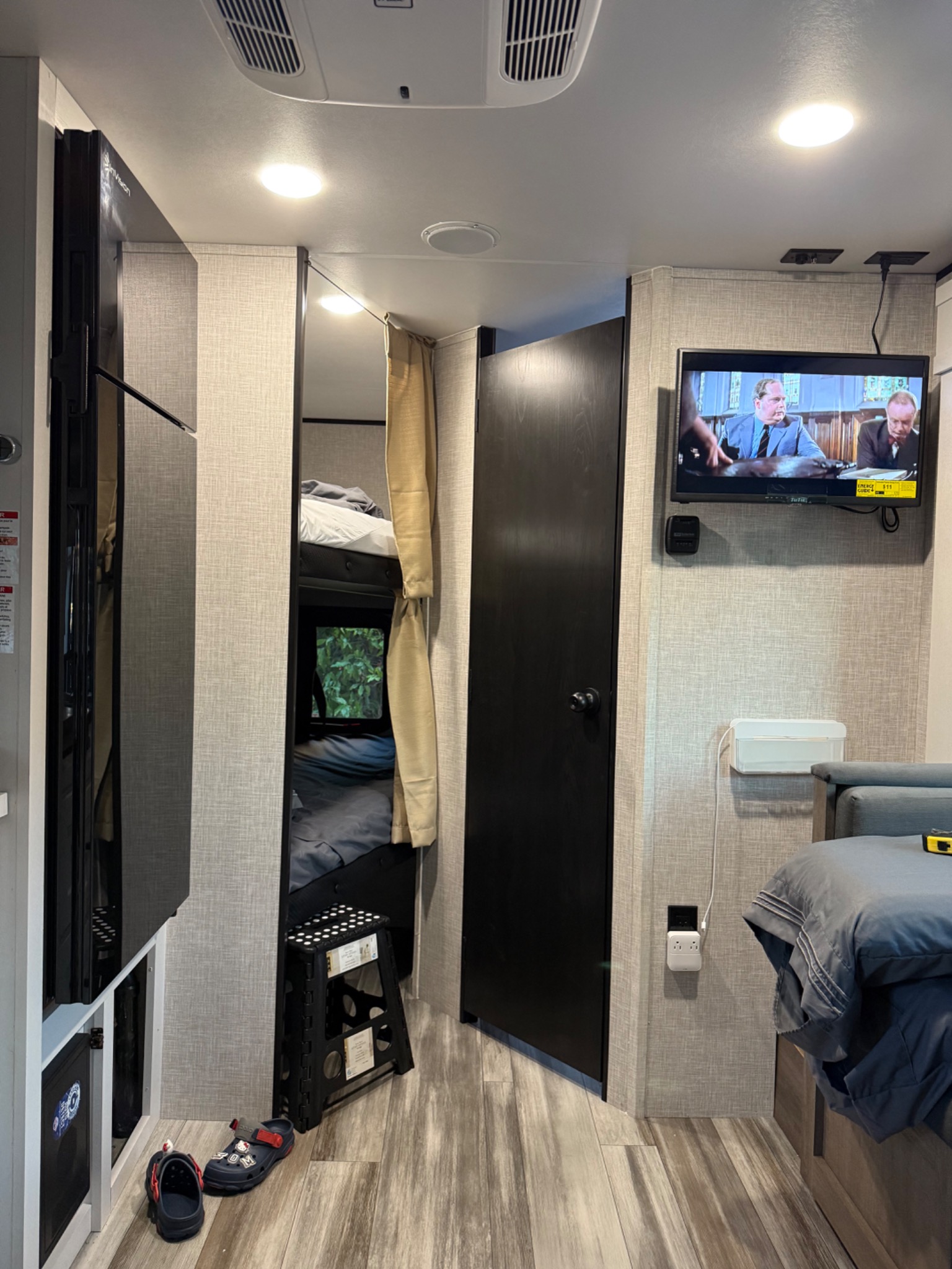 Interior view with bunks & TV