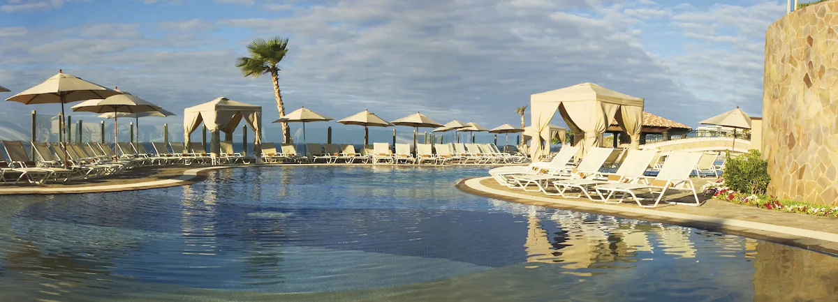 Cabanas and pool deck